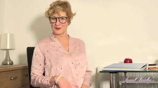 Busty 56yr-old Teacher Ms. Molly gets off in Stockings & Heels Busty 56yr-old Teacher Ms. Molly gets off in Stockings & Heels
